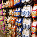Shelves of clogs for sale